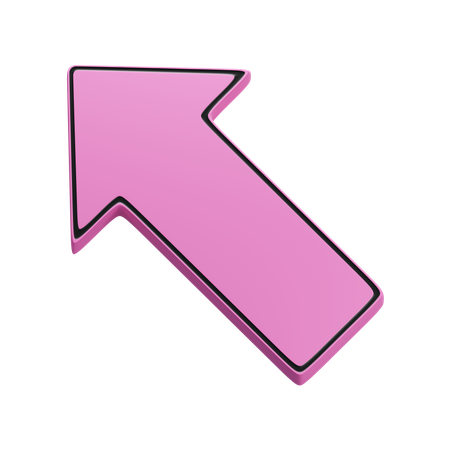 Up left arrow  3D Icon