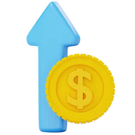 Up money  3D Icon