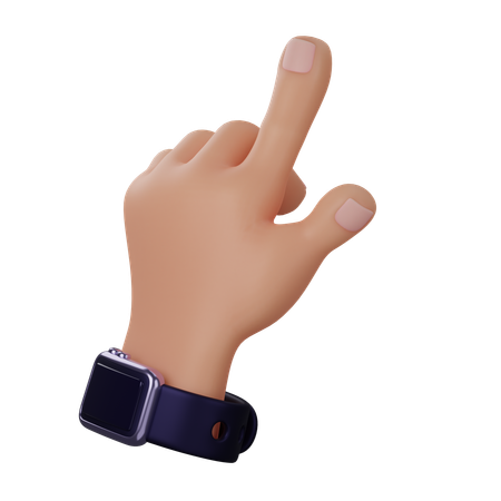 Up Pointing Hand  3D Icon