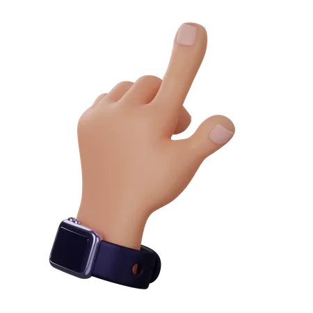 Up Pointing Hand  3D Icon