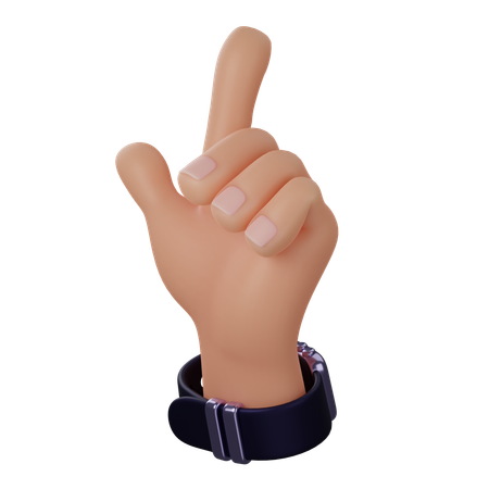 Up Pointing Hand  3D Icon