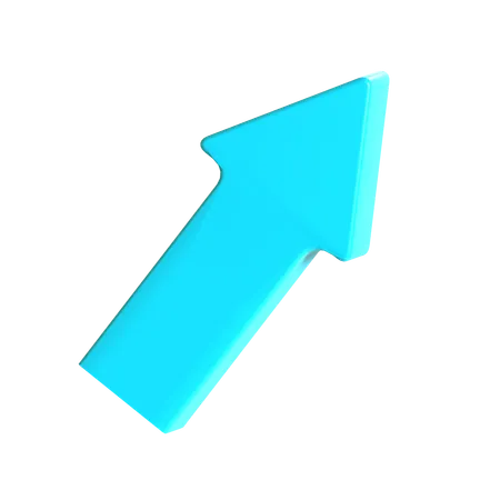 Up Right Arrow 3 D Illustration 3D Icon