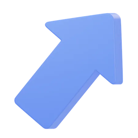 Up Right Arrow 3 D Illustration 3D Icon