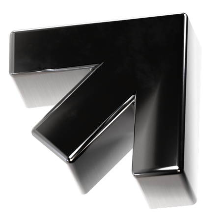 右上矢印  3D Icon