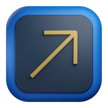 Up Right Arrow  3D Icon