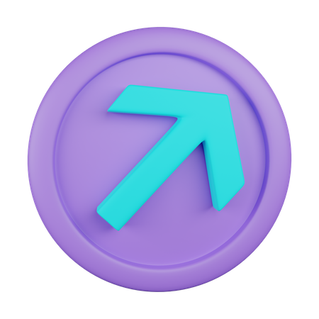 Up right arrow  3D Icon