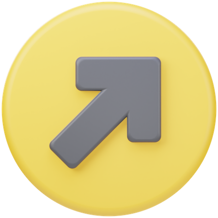 Up Right Arrow  3D Icon