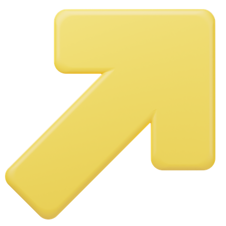 Up Right Arrow  3D Icon