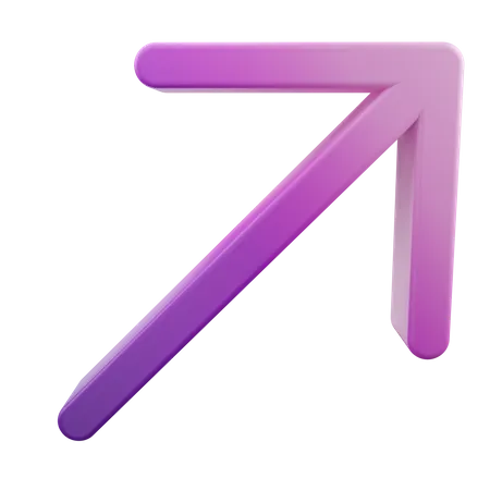 Up Right Arrow  3D Icon