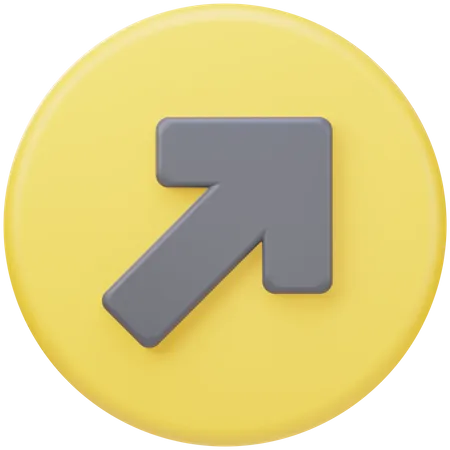 Up Right Arrow  3D Icon