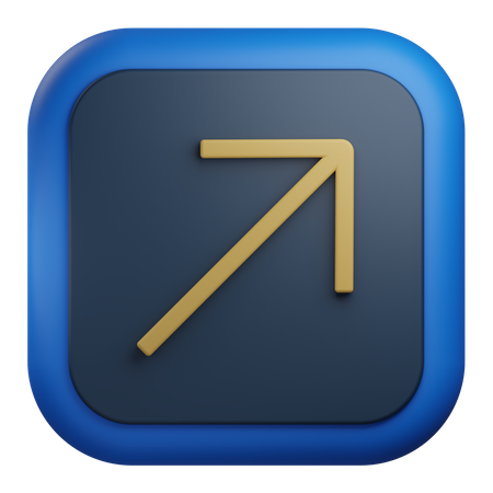 Up Right Arrow 3D Icon