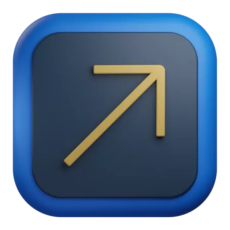 Up Right Arrow 3D Icon