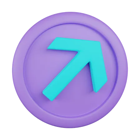Up right arrow  3D Icon
