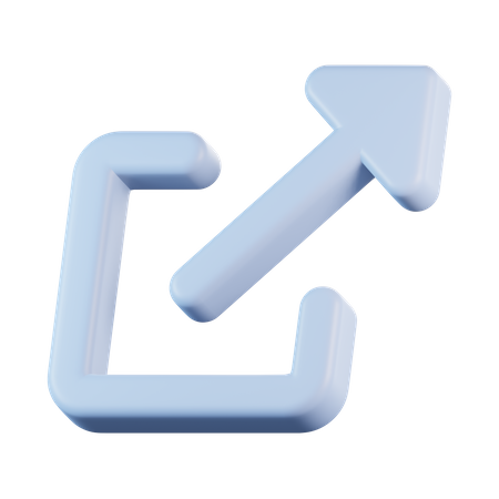 Up Right From Square  3D Icon