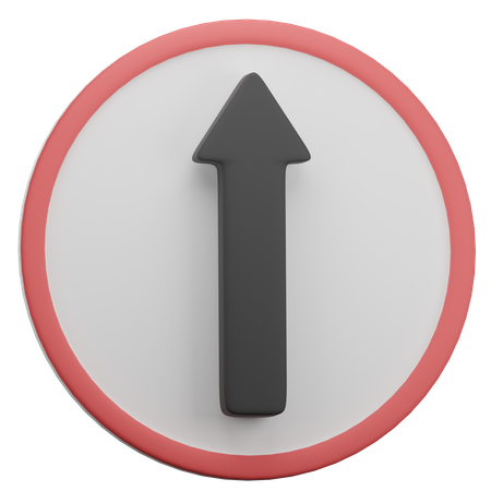 Up Sign  3D Icon