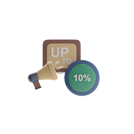 Up To 10 Off Megaphone  3D Icon