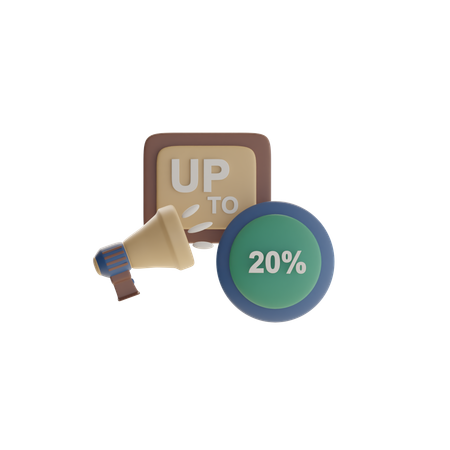 Up To 20 Off Megaphone  3D Icon