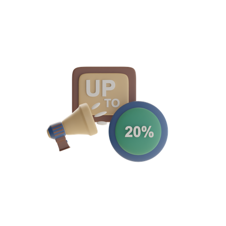 Up To 20 Off Megaphone  3D Icon