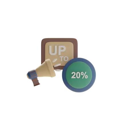 Up To 20 Off Megaphone  3D Icon