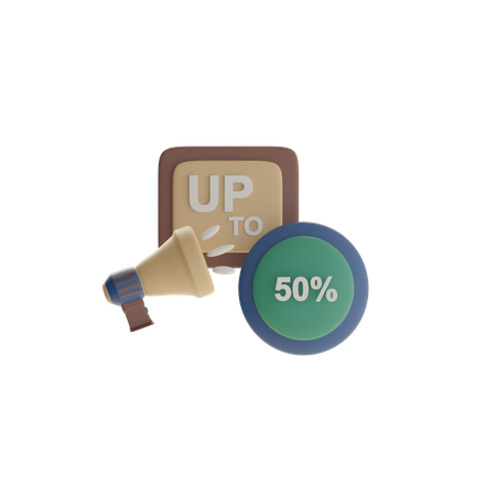메가폰 최대 50% 할인  3D Icon