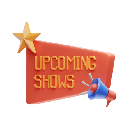 Upcoming Shows  3D Icon