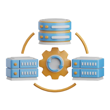 3 D Rendering Update System Isolated Useful For Cloud Network Computing Technology Database Server And Connection Design Element 3D Icon