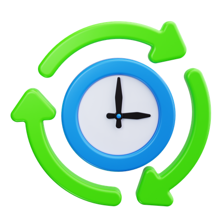 Update Time  3D Icon