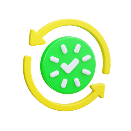 Update Time  3D Icon