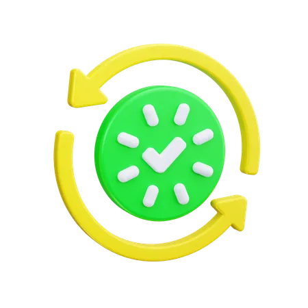 Update Time  3D Icon