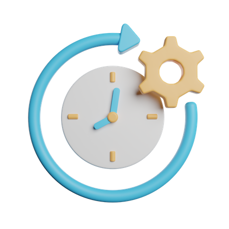 Update Time  3D Icon