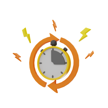 Update Time  3D Icon