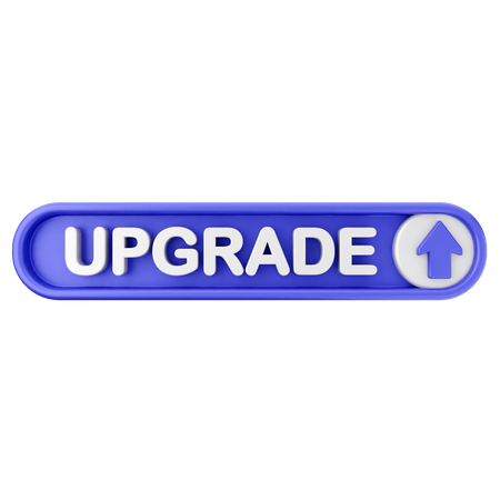 Upgrade Text Button  3D Icon