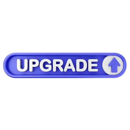 Upgrade Text Button  3D Icon