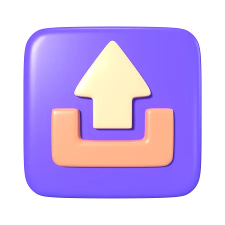 This Is Upload 3 D Render Illustration Icon It Comes As A High Resolution PNG File Isolated On A Transparent Background The Available 3 D Model File Formats Include BLEND OBJ FBX And GLTF 3D Icon