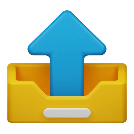 アップロード  3D Icon