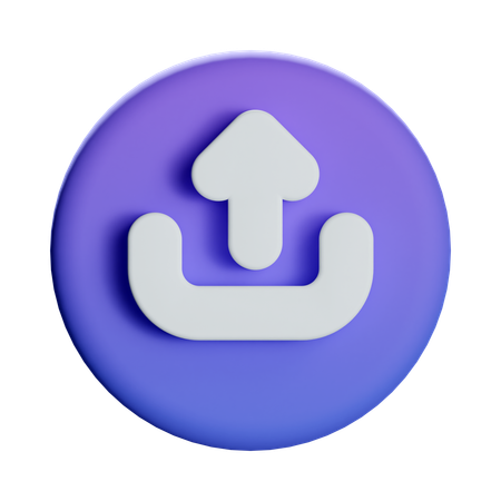 アップロード  3D Icon