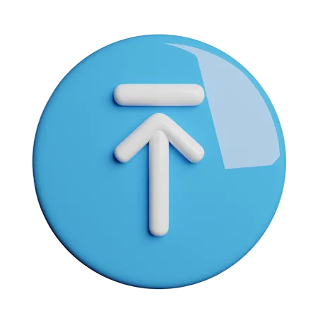 Up Arrow Direction Sign 3D Icon