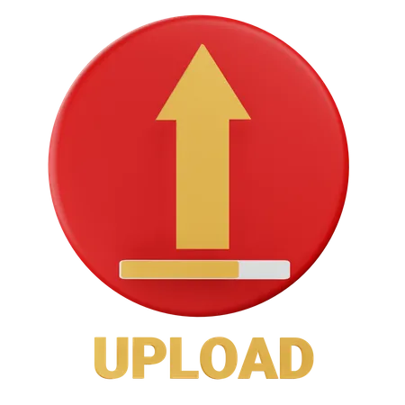 3 D Upload Icon With Alpha Background 3D Icon
