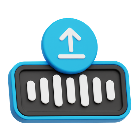 Upload Audio  3D Icon