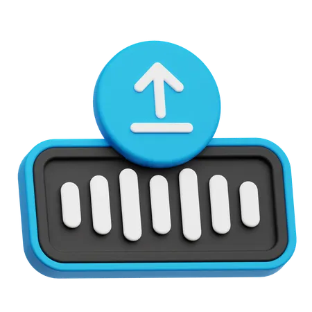 Upload Audio  3D Icon