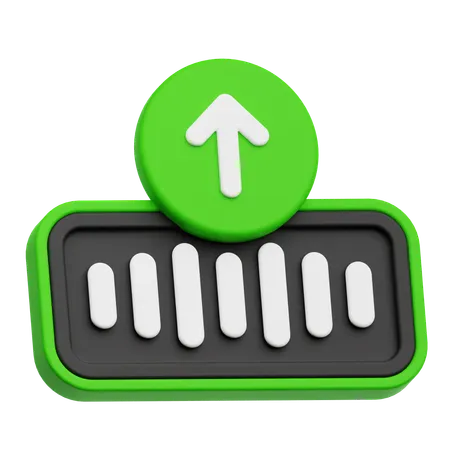 Upload Audio  3D Icon