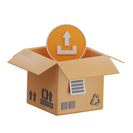 Upload Box  3D Icon