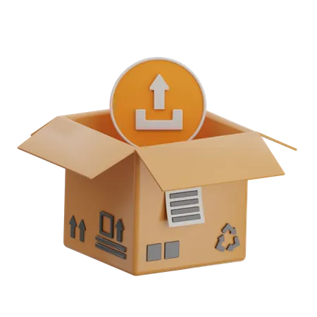 Upload Box  3D Icon