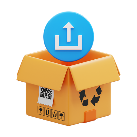 Upload Box  3D Icon
