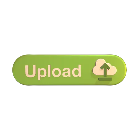 Upload Button  3D Icon