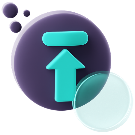 Upload Button  3D Icon