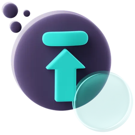 Upload Button  3D Icon