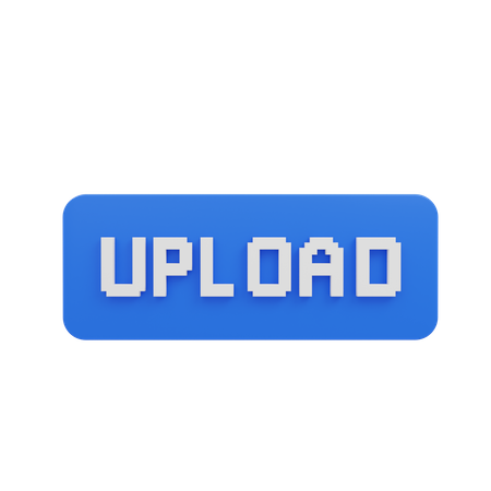 Upload Button  3D Illustration