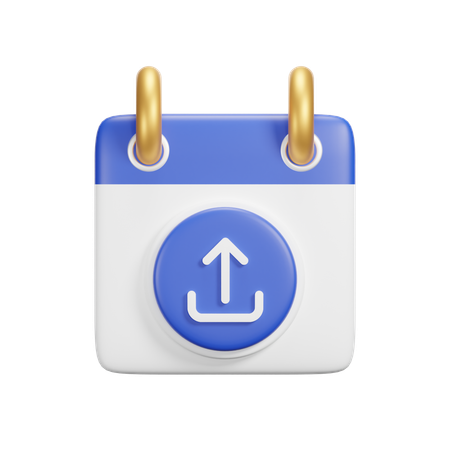 Upload Calendar  3D Icon