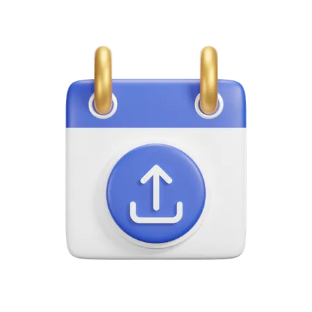 Upload Calendar  3D Icon